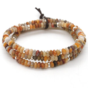 Crazy Agate + Silver Bracelet Bundle