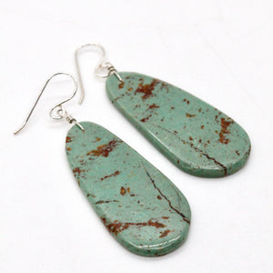 Navajo American Indian Simple Turquoise Stone Earrings