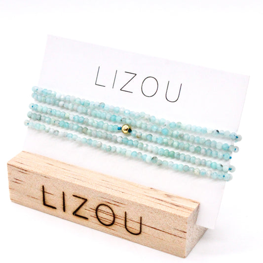 Delicate Faceted Mini Semi Precious Stone Beaded Necklace - N9-112