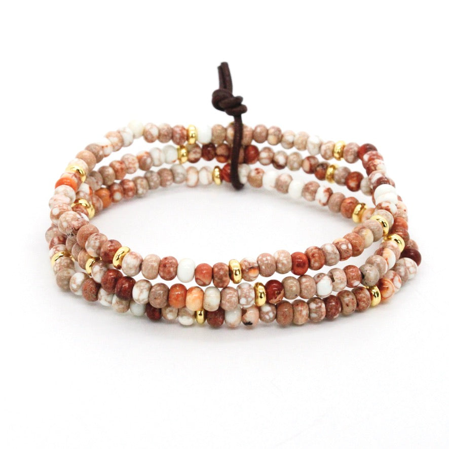 Ivory Jasper + Gold Bracelet Bundle