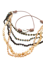 Load image into Gallery viewer, Semi Precious Stone Multi Strand Short Necklace - NLS-Cash
