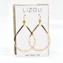 Load image into Gallery viewer, Simple Large Gold Drop Earrings - E1-005
