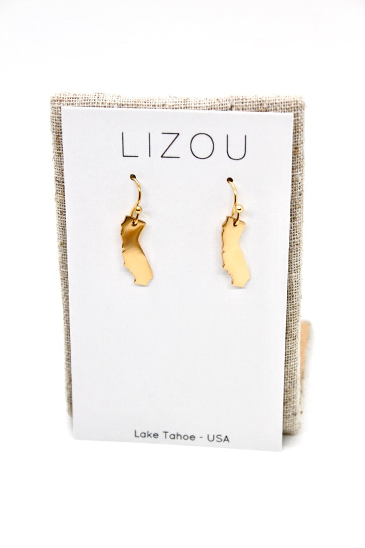 California State Gold Plated Charm Earrings - E9-200 GCA