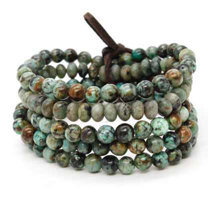 African Turquoise Stone Luxury Stack Bracelet - BL-AF2