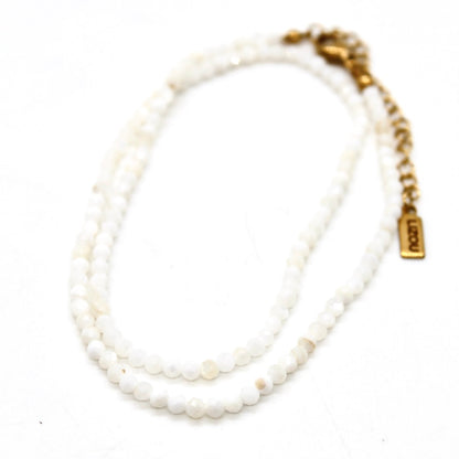 Short Pearl Oysters Simple Stone Necklace - N9-200PO