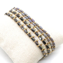 Load image into Gallery viewer, Glass and Gold Stackable Faceted Bracelet -French Flair Collection-
