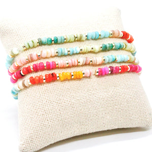 Summer Rainbow Beaded Bracelet B8-021 -Seeds Collection-