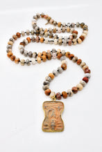 Load image into Gallery viewer, Crazy Lace Agate Gold Buddha Necklace -Buddha Collection-
