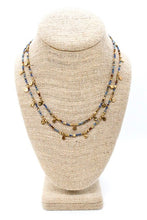 Load image into Gallery viewer, Multi Stone Mix and Mini Gold Coin Wrap Necklace - N2-2617B
