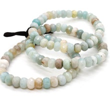 Load image into Gallery viewer, Faceted Amazonite Three Strand Bracelet -Stone Collection- BL-AZ1
