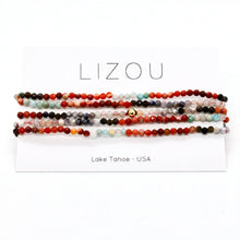 Load image into Gallery viewer, Delicate Faceted Mini Semi Precious Stone Mix Beaded Necklace - N9-003
