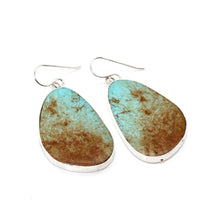 Load image into Gallery viewer, American Indian Sterling and Turquoise Navajo Earrings
