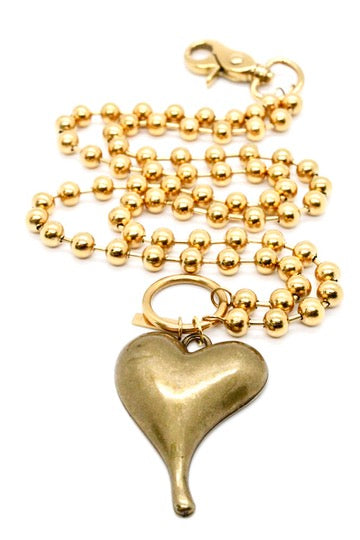 Simple Brass Pendant Convertible Gold Chain Necklace