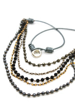 Load image into Gallery viewer, Semi Precious Stone Multi Strand Short Necklace - NLS-Viper
