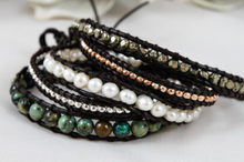 Load image into Gallery viewer, Birch  Wrap Bracelet Freshwater Pearl Mix
