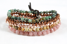 Load image into Gallery viewer, Semi Precious Stone Mix Luxury Stack Bracelet - BL-Dirt
