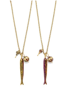 Long Fish Pendant Necklace - N2-2656