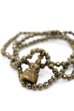Load image into Gallery viewer, Pyrite Stretch Necklace with Small Buddha -Buddha Collection-
