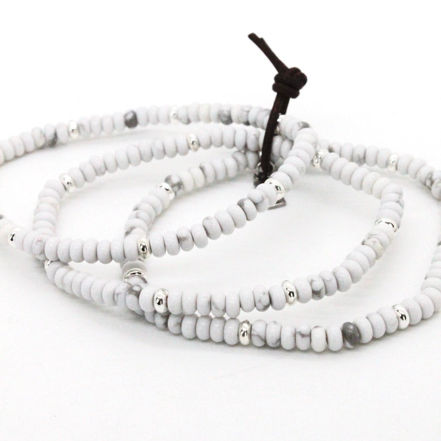 Howlite + Silver Bracelet Bundle