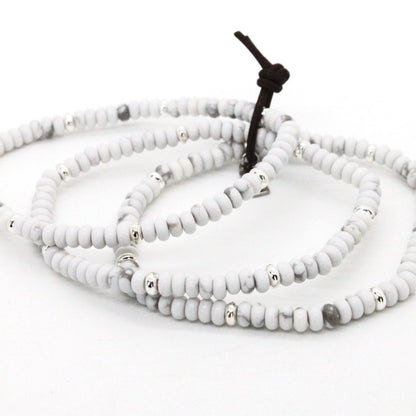 Howlite + Silver Bracelet Bundle