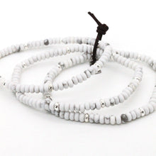Load image into Gallery viewer, Howlite + Silver Bracelet Bundle
