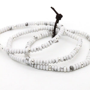 Howlite + Silver Bracelet Bundle