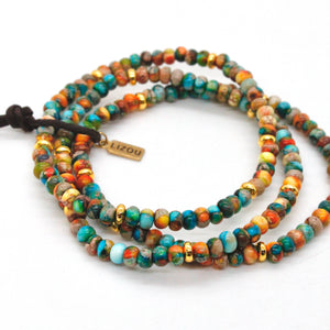 Rainbow Jasper + Gold Bracelet Bundle