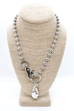 Load image into Gallery viewer, Flower Cutout Pendant Convertible Silver Chain Necklace
