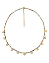 Load image into Gallery viewer, Mini Gold Daisy Semi Precious Stone Necklace N2-2445 -French Flair Collection-
