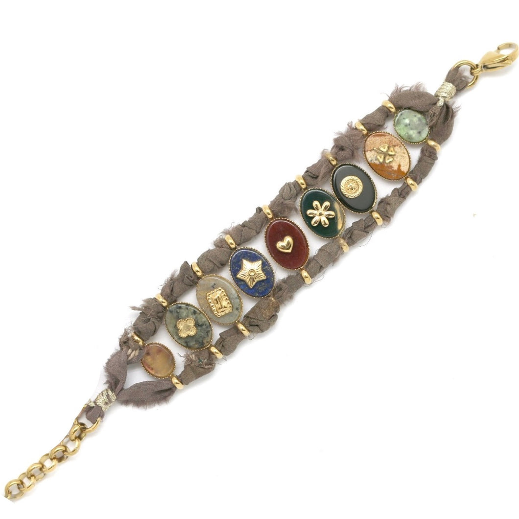 Flower Heart Shamrock Star Bracelet - B4-027