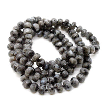 Load image into Gallery viewer, Hand-Knotted Long Faceted Labradorite Beaded Necklace
