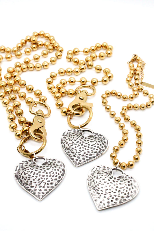 Vintage Style Heart Convertible Gold Chain Necklace