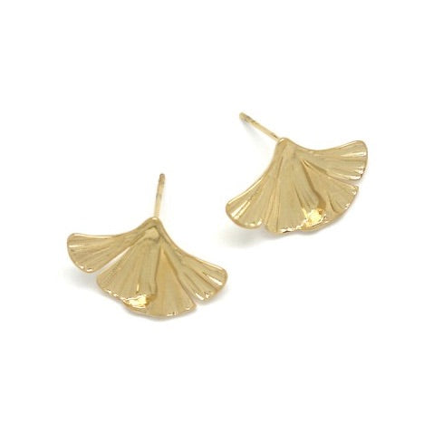 Gold Gingko Leaf Earrings - E4-289