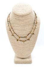 Load image into Gallery viewer, Multi Stone Mix and Mini Gold Coin Wrap Necklace - N2-2617D
