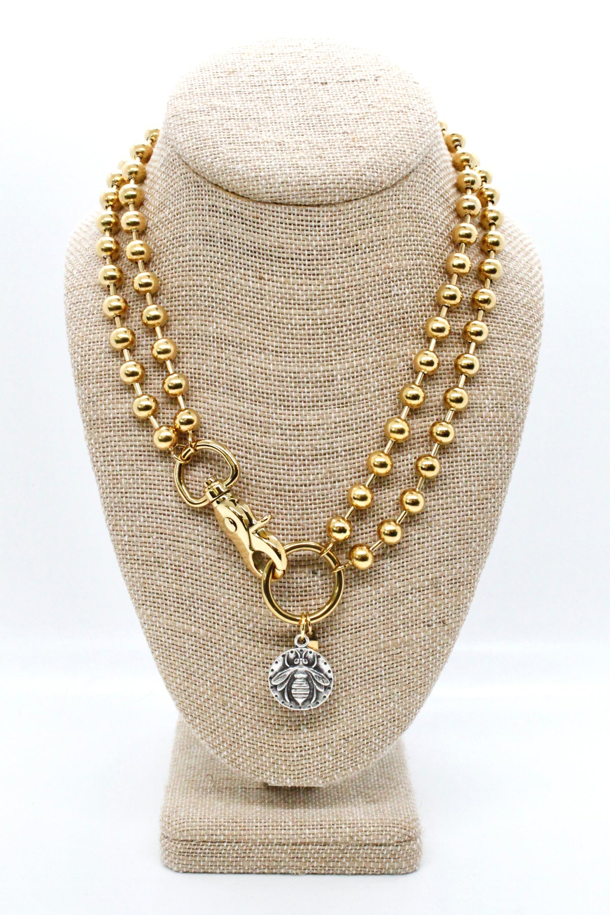 Bee Pendant Convertible Gold Chain Necklace