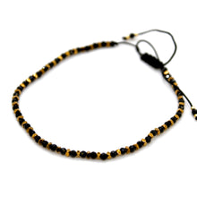 Load image into Gallery viewer, Tiny Faceted Stone and Gold Adjustable Bracelet - B4-031
