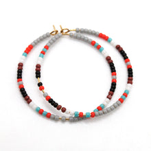 Load image into Gallery viewer, Beaded Hoop Earrings -Seeds Collection-
