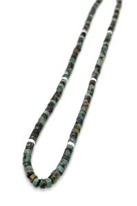 Natural Stone Short Necklace with Silver -Stone Collection-