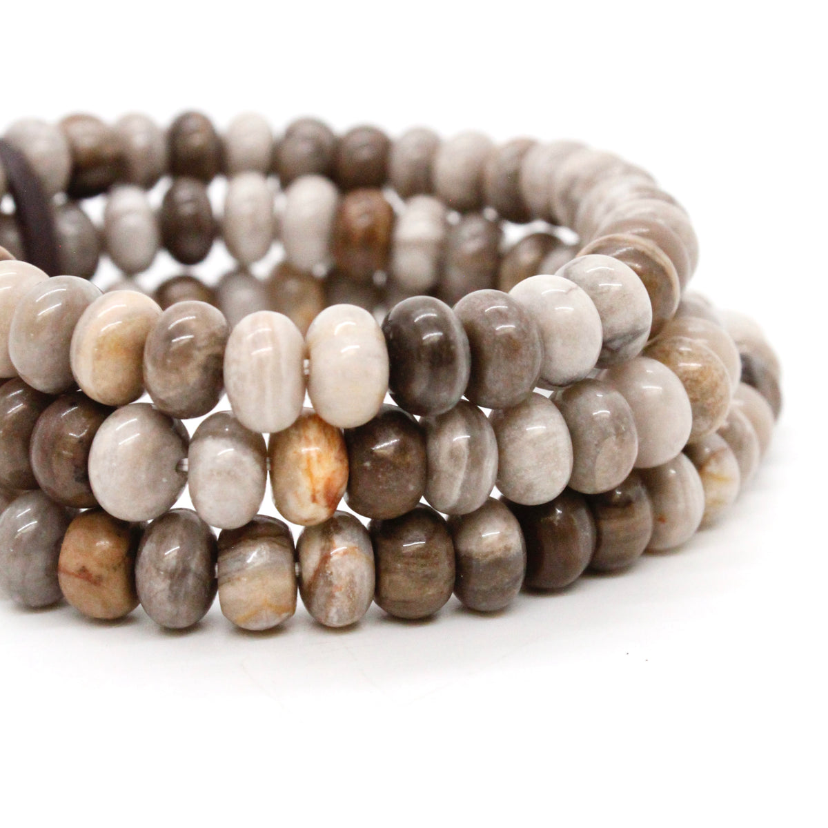Silver Leaf Jasper Three Strand Bracelet -BL-SLJ