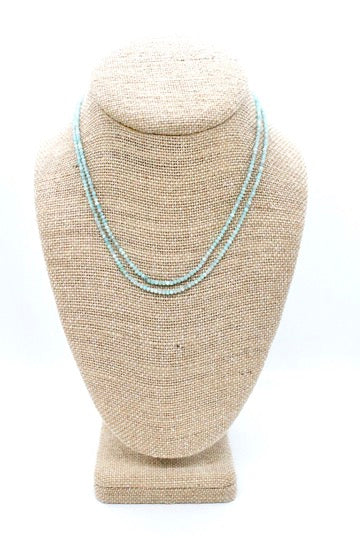 Delicate Faceted Mini Semi Precious Stone Beaded Necklace - N9-112