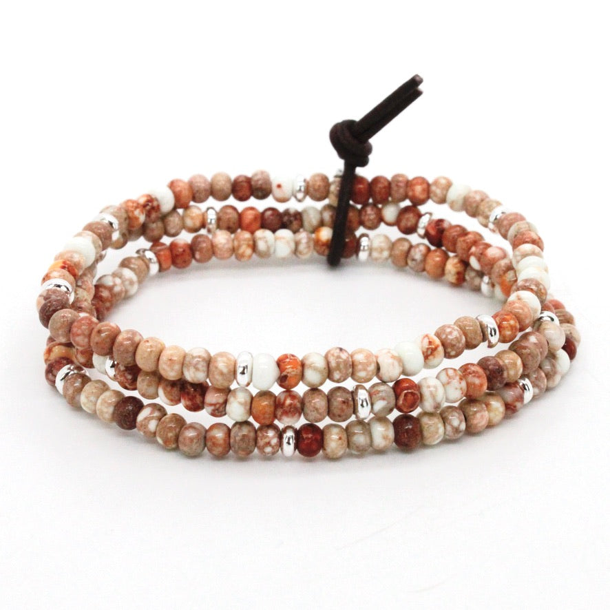 Ivory Jasper + Silver Bracelet Bundle