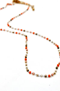 Miyuki Seed Bead Tiny Chain Necklace -Mini Collection-