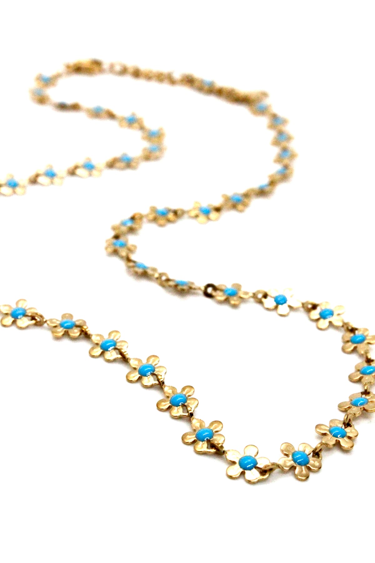 Mini Turquoise Flower Chain