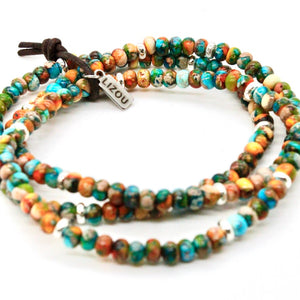 Rainbow Jasper 1 + Silver Bracelet Bundle