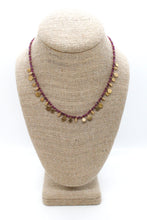 Load image into Gallery viewer, Short Mini Delicate Charm Purple Tourmaline Necklace - N2-2610T
