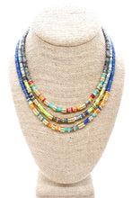 Load image into Gallery viewer, Bright Stone and Gold Beaded Short Necklace -French Flair Collection-
