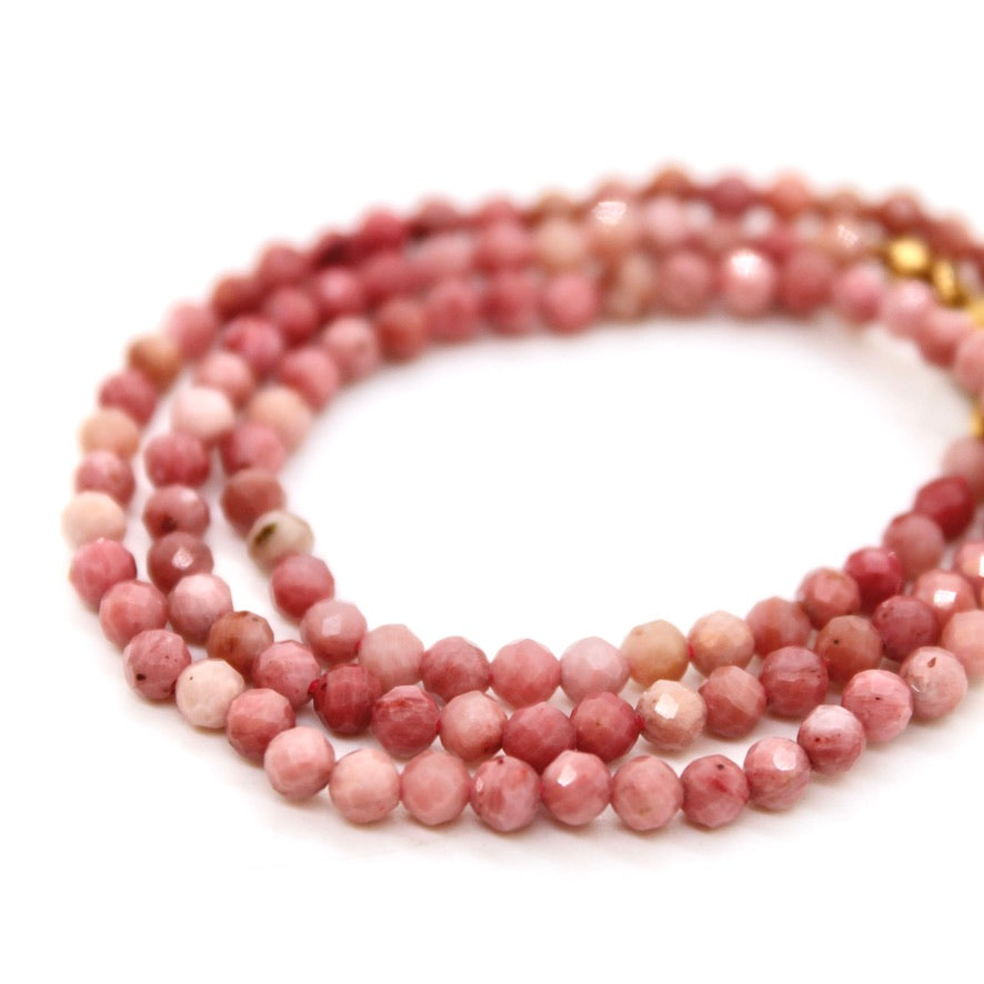 Short Rhodochrosite Stone Necklace - N9-200RC