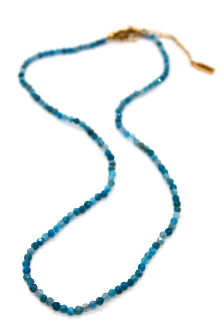 Short Apatite Simple Stone Necklace - N9-200AP