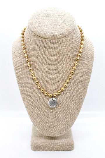 Mini Nature Flower Charm Gold Chain Necklace