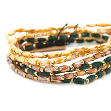 Load image into Gallery viewer, Glass and Gold Stackable Faceted Bracelet -French Flair Collection-
